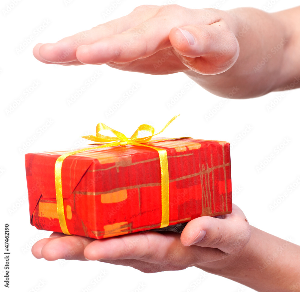 Isolated christmas gift on white background Isolated christmas gift on white background