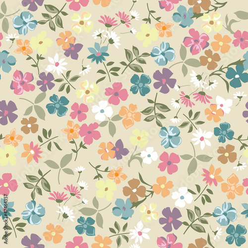 Cute vintage ditsy background