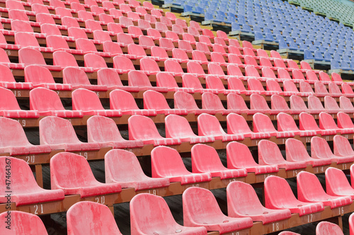 seat for spectators in the stadium