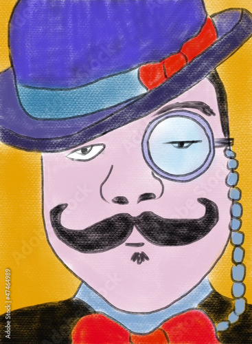 Illustration: moustached sheriff with pince-nez
