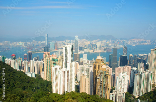 China, Hong Kong cityscape from the Peak