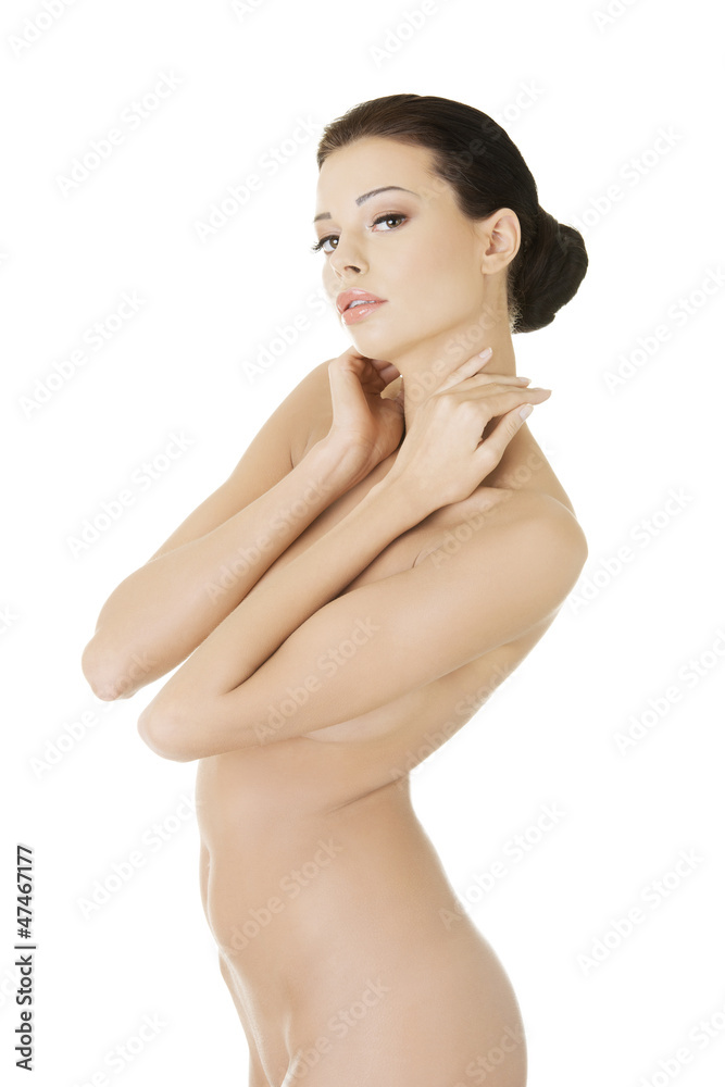 Sexy fit nude woman with healthy clean skin Sexy fit nude woman with healthy clean skin