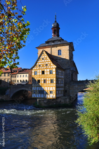 Bamberger Rathaus im Herbst
