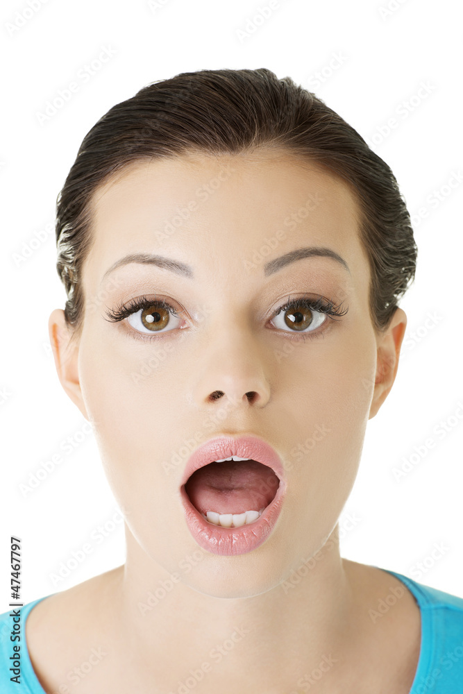 Shocked young woman Shocked young woman