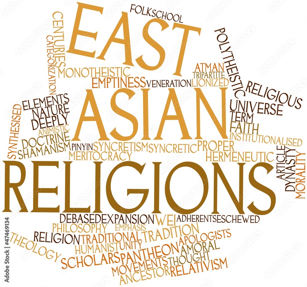 Word cloud for East Asian religions Stock Illustration Adobe Stock