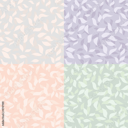 Seamless patterns with leaves