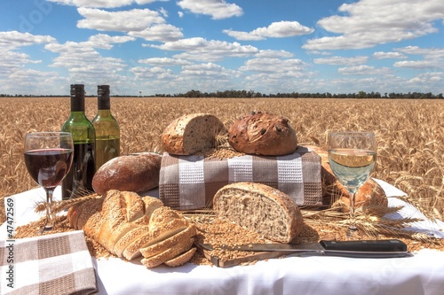 Bread and Wine in a Wheatfield