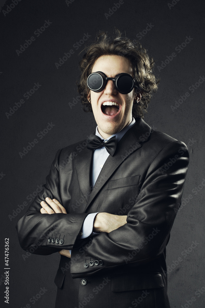 Obraz premium young man bizarre screaming