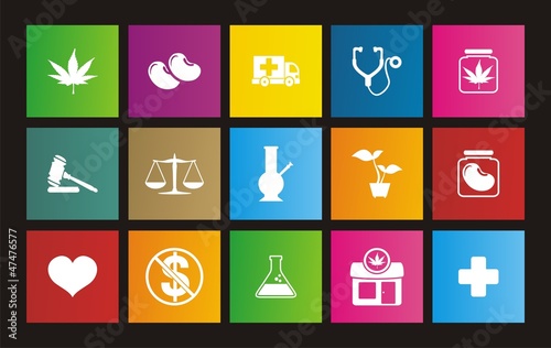 medicinal marijuana icon metro style