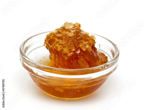 honeycomb in a glass bowl