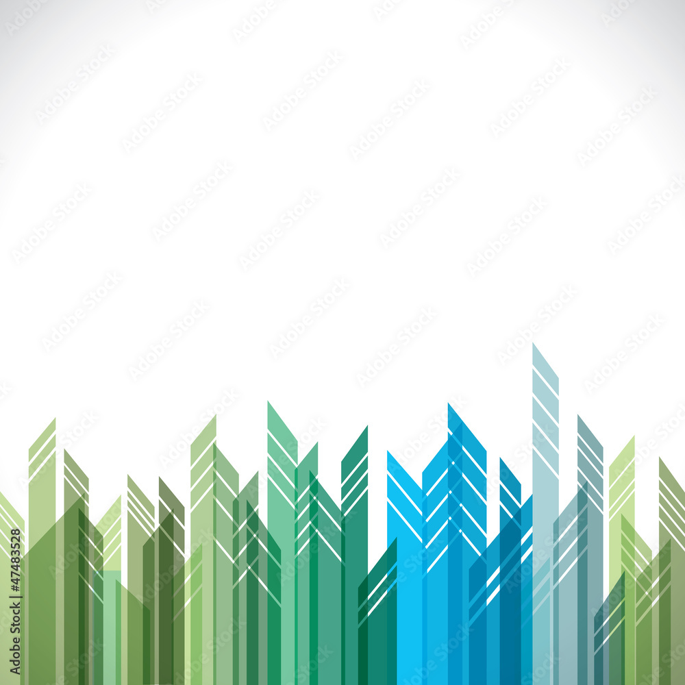 abstract colorful green blue cityscape abstract colorful green blue cityscape