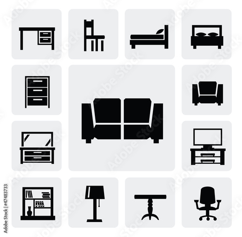 furniture icon set