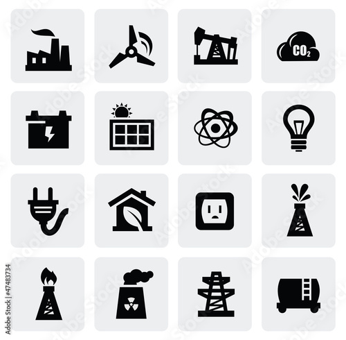 energy icon set