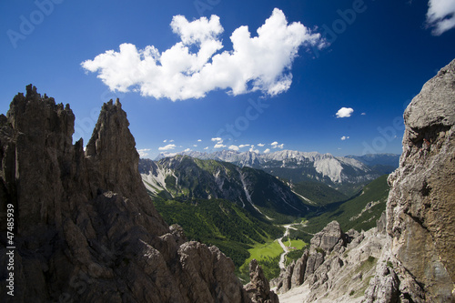 Erlspitze: Blick vom Westgrat-Klettersteig ins Eppzirler Tal