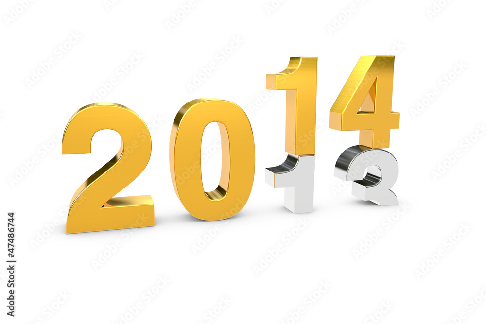 3D Text 2013 2014 Silber Gold - Jahreswechsel 3D Text 2013 2014 Silber Gold - Jahreswechsel