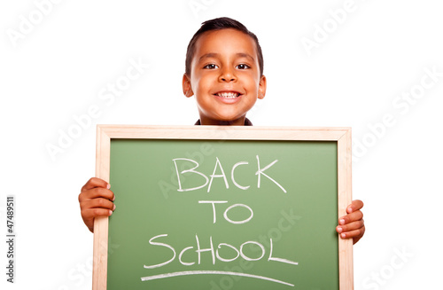 Cute Hispanic Boy Holding C...