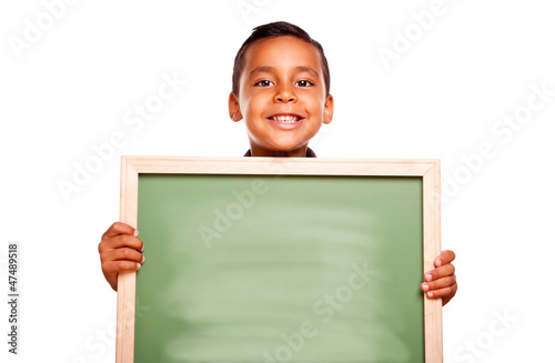 Cute Hispanic Boy Holding B...