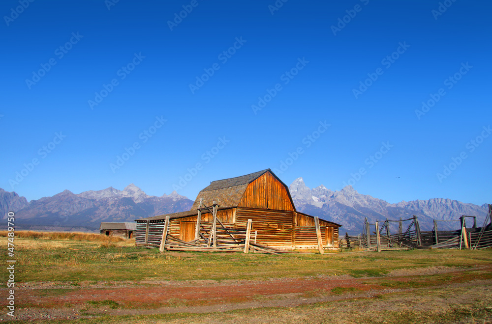 Old Mormon barn in Grand Tetons Old Mormon barn in Grand Tetons