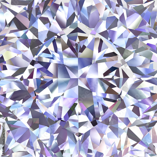Diamond geometric pattern of colored brilliant triangles
