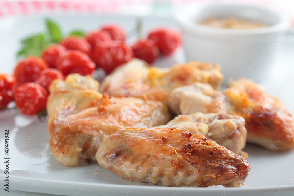 Chicken wings with vegetables Chicken wings with vegetables