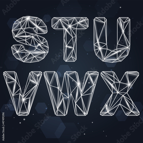 Vector Constellation Geometric Font S-X