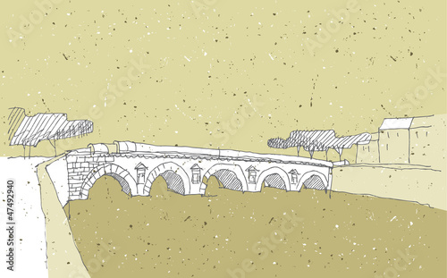 Sketching Historical Architecture in Italy: Bridge, Rimini