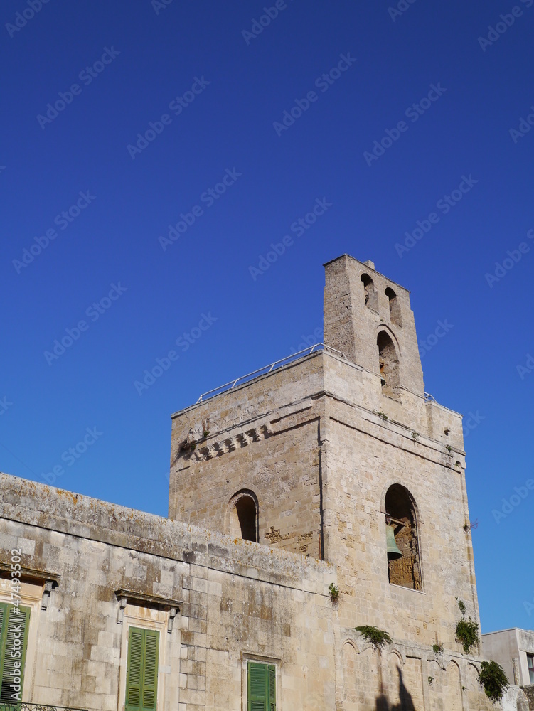 The norman bell tower in Otranto in Italy