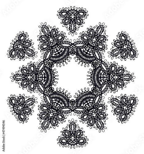 Round openwork lace border.