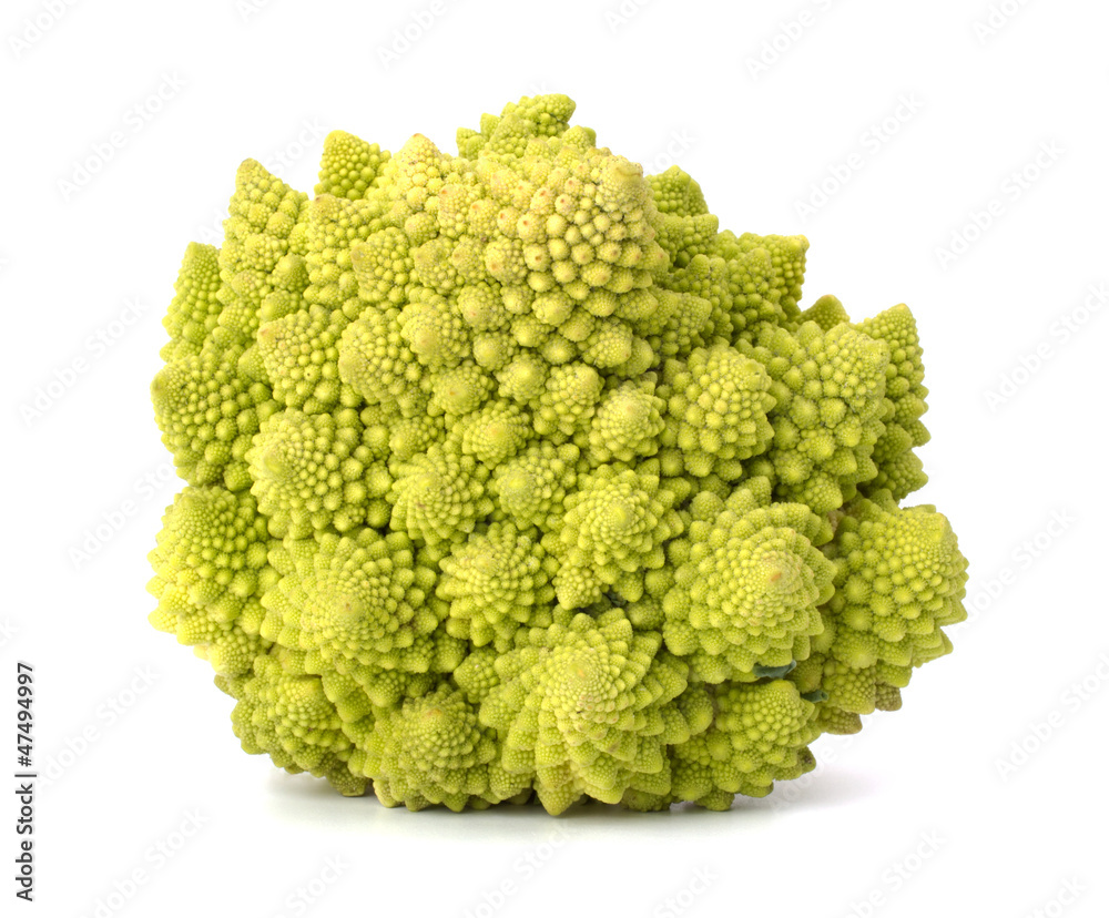 Romanesco broccoli isolated on white background. Romanesco broccoli isolated on white background.