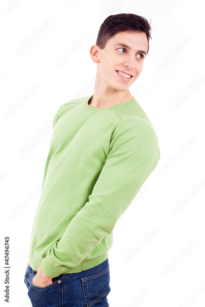 Young casual man portrait on white background Young casual man portrait on white background