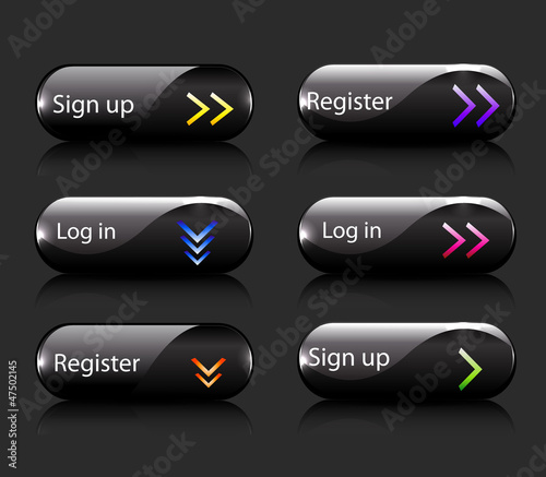 Vector register / subscribe buttons