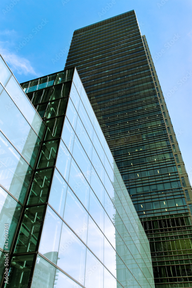 Naklejka premium Canary Wharf`s skyscrapers.