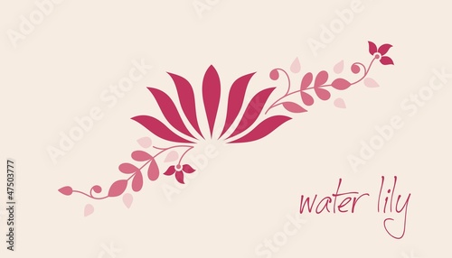 Fototapeta Naklejka Na Ścianę i Meble -  water lily , Buddha, Eco friendly business logo design