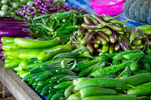 Vegetables on the local market in Thailand