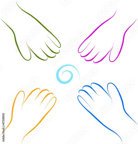 teamwork hands