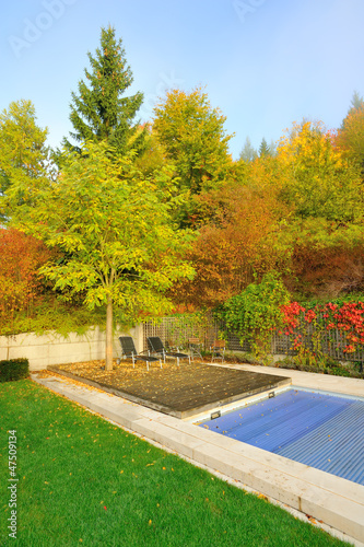 Modern architecture courtyard