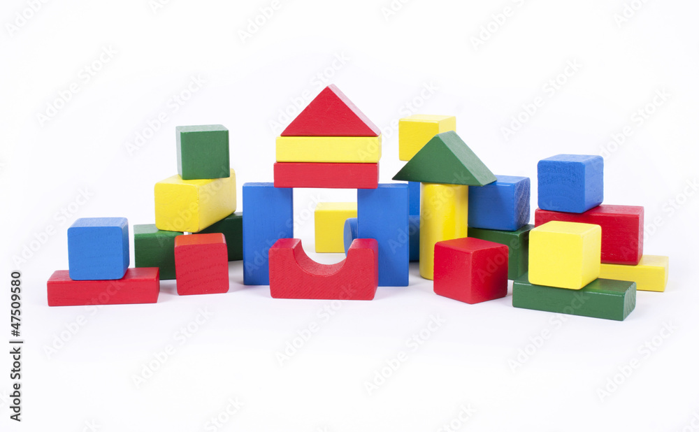 Obraz premium Wooden building blocks