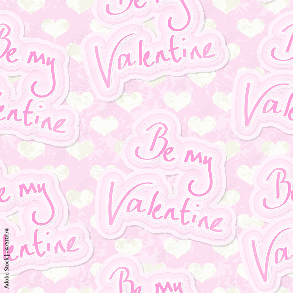 Be My Valentine Seamless Background Tile