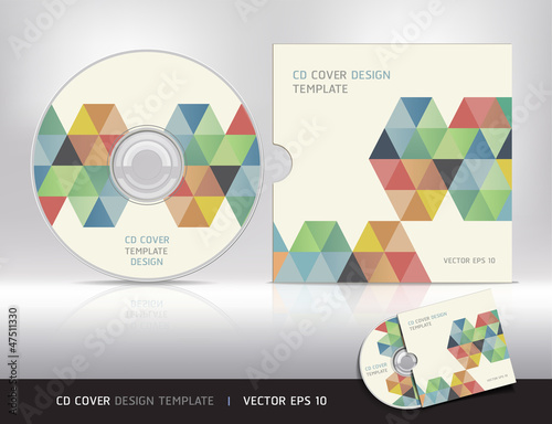 Cd cover design template.  Abstract background Vector illustrati