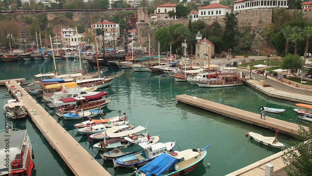 The old marina of Antalya in Turkey