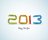 Paper Happy New Year 2013 vector card