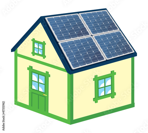 House with solar panels