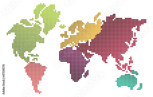 Pixel design world map