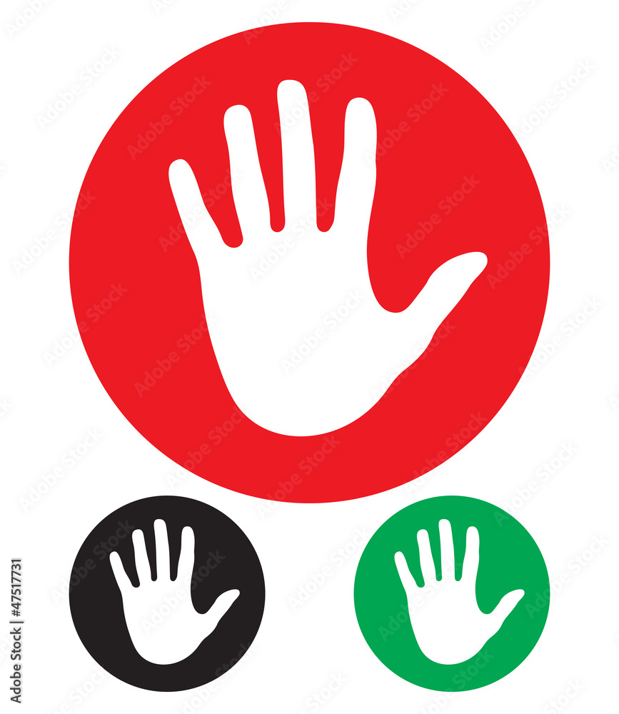 stop hand sign stop hand sign