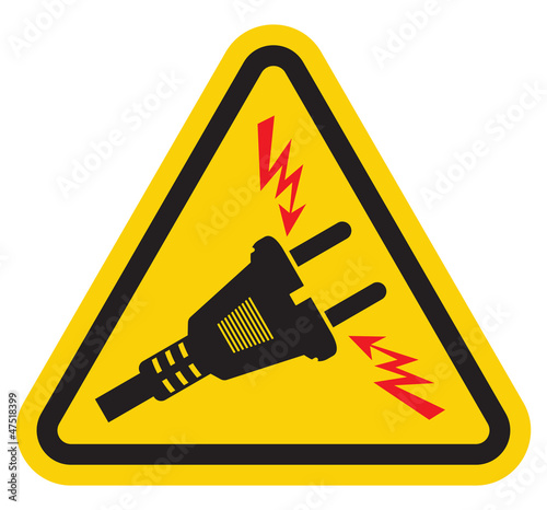 Triangle High Voltage Warning Sign