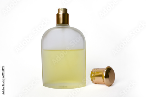 Bottle of Perfume/ Aftershave on a white background