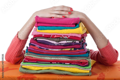 Heap of arranged clothes