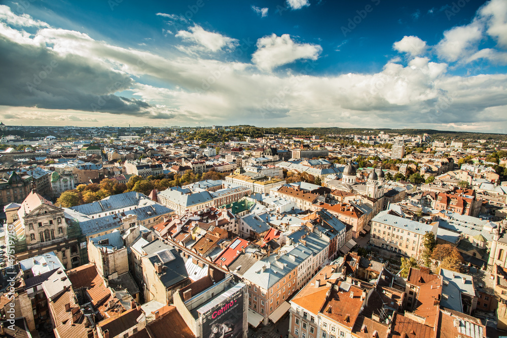 Панорама Львова с ратуши