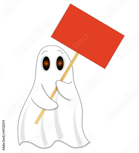 Ghost with sign