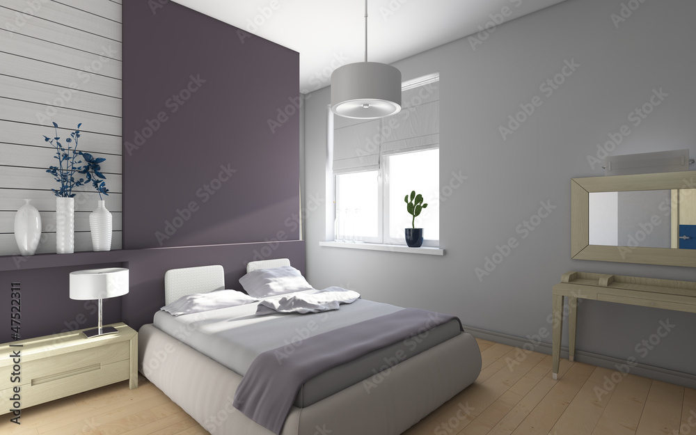 Fototapeta premium violet bedroom